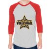 Unisex 50/50 Raglan Three-Quarter Sleeve Tee Thumbnail