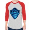 Unisex 50/50 Raglan Three-Quarter Sleeve Tee Thumbnail