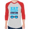 Unisex 50/50 Raglan Three-Quarter Sleeve Tee Thumbnail
