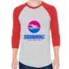 Unisex 50/50 Raglan Three-Quarter Sleeve Tee Thumbnail