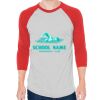 Unisex 50/50 Raglan Three-Quarter Sleeve Tee Thumbnail