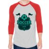 Unisex 50/50 Raglan Three-Quarter Sleeve Tee Thumbnail