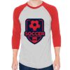 Unisex 50/50 Raglan Three-Quarter Sleeve Tee Thumbnail