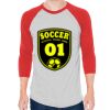 Unisex 50/50 Raglan Three-Quarter Sleeve Tee Thumbnail