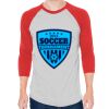 Unisex 50/50 Raglan Three-Quarter Sleeve Tee Thumbnail