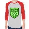 Unisex 50/50 Raglan Three-Quarter Sleeve Tee Thumbnail