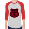 Unisex 50/50 Raglan Three-Quarter Sleeve Tee Thumbnail