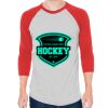 Unisex 50/50 Raglan Three-Quarter Sleeve Tee Thumbnail