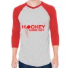 Unisex 50/50 Raglan Three-Quarter Sleeve Tee Thumbnail