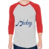 Unisex 50/50 Raglan Three-Quarter Sleeve Tee Thumbnail