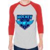 Unisex 50/50 Raglan Three-Quarter Sleeve Tee Thumbnail