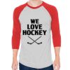 Unisex 50/50 Raglan Three-Quarter Sleeve Tee Thumbnail