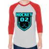 Unisex 50/50 Raglan Three-Quarter Sleeve Tee Thumbnail