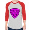 Unisex 50/50 Raglan Three-Quarter Sleeve Tee Thumbnail