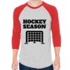Unisex 50/50 Raglan Three-Quarter Sleeve Tee Thumbnail