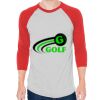 Unisex 50/50 Raglan Three-Quarter Sleeve Tee Thumbnail