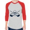 Unisex 50/50 Raglan Three-Quarter Sleeve Tee Thumbnail