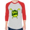 Unisex 50/50 Raglan Three-Quarter Sleeve Tee Thumbnail
