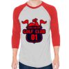 Unisex 50/50 Raglan Three-Quarter Sleeve Tee Thumbnail