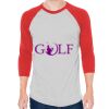 Unisex 50/50 Raglan Three-Quarter Sleeve Tee Thumbnail