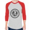 Unisex 50/50 Raglan Three-Quarter Sleeve Tee Thumbnail