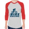 Unisex 50/50 Raglan Three-Quarter Sleeve Tee Thumbnail