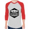 Unisex 50/50 Raglan Three-Quarter Sleeve Tee Thumbnail