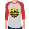 Unisex 50/50 Raglan Three-Quarter Sleeve Tee Thumbnail