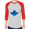 Unisex 50/50 Raglan Three-Quarter Sleeve Tee Thumbnail