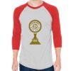 Unisex 50/50 Raglan Three-Quarter Sleeve Tee Thumbnail