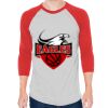 Unisex 50/50 Raglan Three-Quarter Sleeve Tee Thumbnail