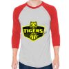 Unisex 50/50 Raglan Three-Quarter Sleeve Tee Thumbnail