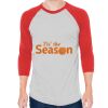Unisex 50/50 Raglan Three-Quarter Sleeve Tee Thumbnail