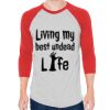 Unisex 50/50 Raglan Three-Quarter Sleeve Tee Thumbnail
