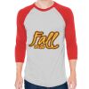 Unisex 50/50 Raglan Three-Quarter Sleeve Tee Thumbnail