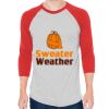 Unisex 50/50 Raglan Three-Quarter Sleeve Tee Thumbnail