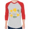 Unisex 50/50 Raglan Three-Quarter Sleeve Tee Thumbnail