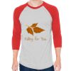Unisex 50/50 Raglan Three-Quarter Sleeve Tee Thumbnail