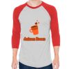 Unisex 50/50 Raglan Three-Quarter Sleeve Tee Thumbnail