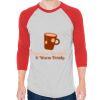 Unisex 50/50 Raglan Three-Quarter Sleeve Tee Thumbnail