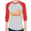 Unisex 50/50 Raglan Three-Quarter Sleeve Tee Thumbnail