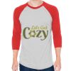 Unisex 50/50 Raglan Three-Quarter Sleeve Tee Thumbnail
