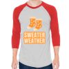 Unisex 50/50 Raglan Three-Quarter Sleeve Tee Thumbnail
