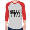 Unisex 50/50 Raglan Three-Quarter Sleeve Tee Thumbnail