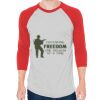Unisex 50/50 Raglan Three-Quarter Sleeve Tee Thumbnail