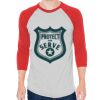 Unisex 50/50 Raglan Three-Quarter Sleeve Tee Thumbnail