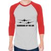 Unisex 50/50 Raglan Three-Quarter Sleeve Tee Thumbnail
