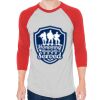 Unisex 50/50 Raglan Three-Quarter Sleeve Tee Thumbnail