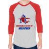 Unisex 50/50 Raglan Three-Quarter Sleeve Tee Thumbnail