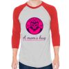 Unisex 50/50 Raglan Three-Quarter Sleeve Tee Thumbnail